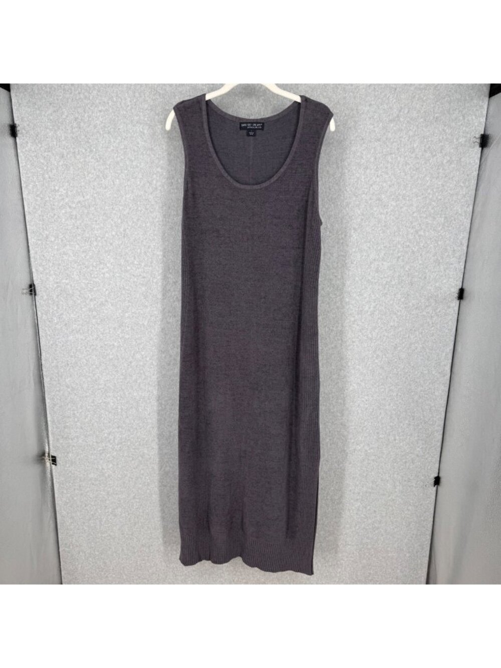 Barefoot Dreams CozyChic Ultra Lite Knit Maxi Dress Size L Gray Lounge Soft Girl